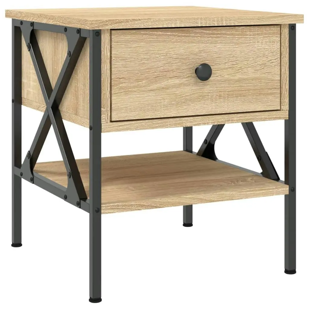 Bedside Tables 2 pcs Sonoma Oak 40x42x45 cm Engineered Wood 825956