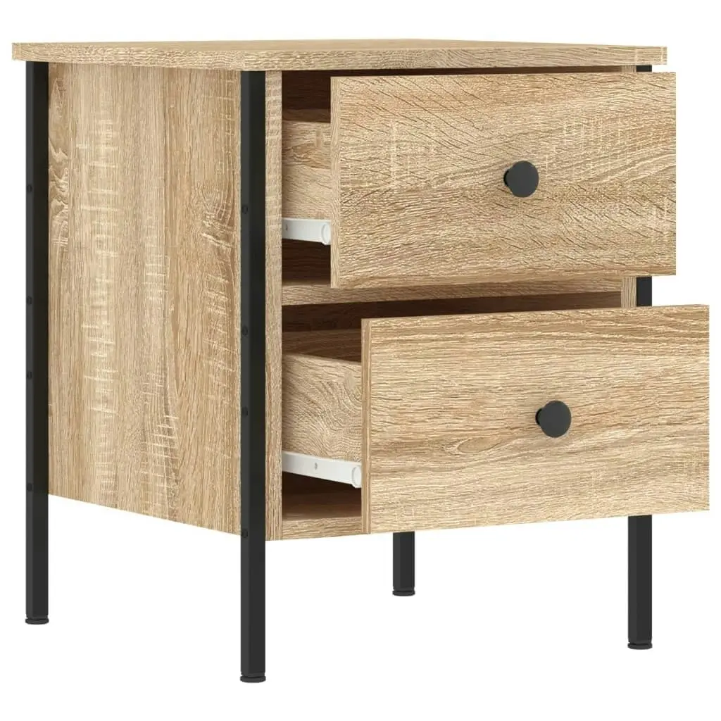 Bedside Cabinets 2 pcs Sonoma Oak 40x42x50 cm Engineered Wood 825986