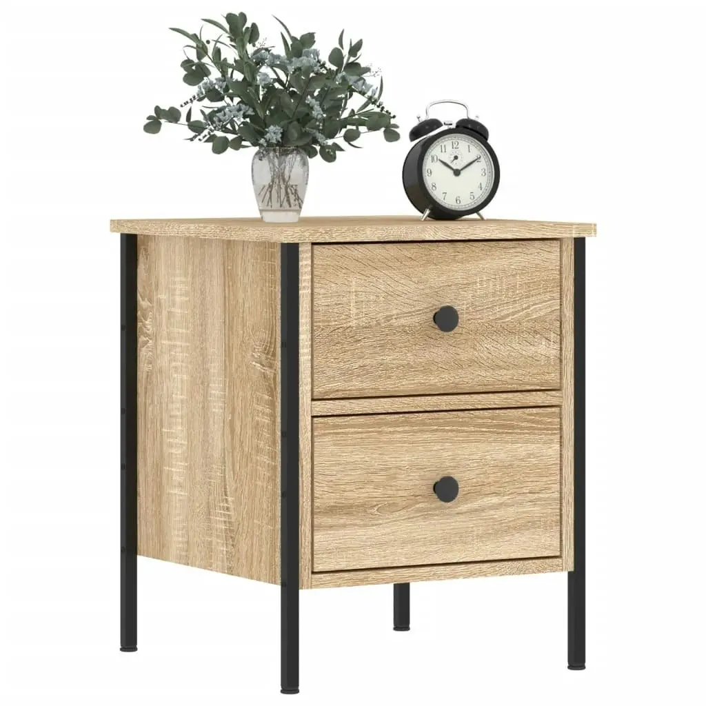 Bedside Cabinets 2 pcs Sonoma Oak 40x42x50 cm Engineered Wood 825986