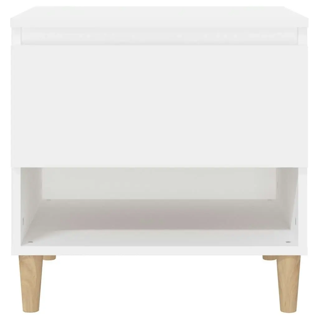 Bedside Table White 50x46x50 cm Engineered Wood 819532