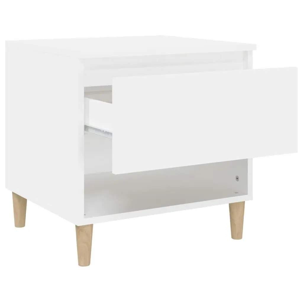 Bedside Table White 50x46x50 cm Engineered Wood 819532