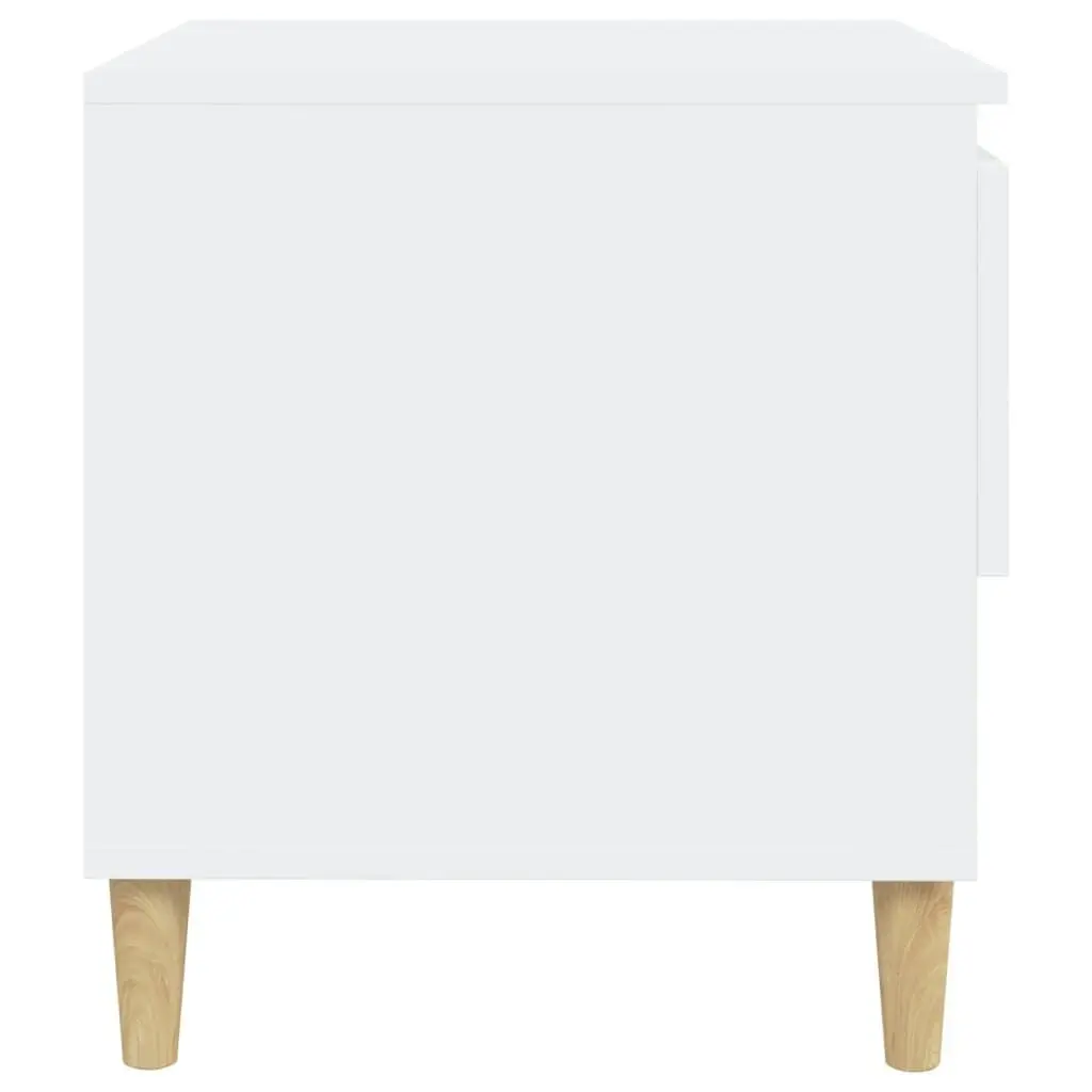 Bedside Table White 50x46x50 cm Engineered Wood 819532