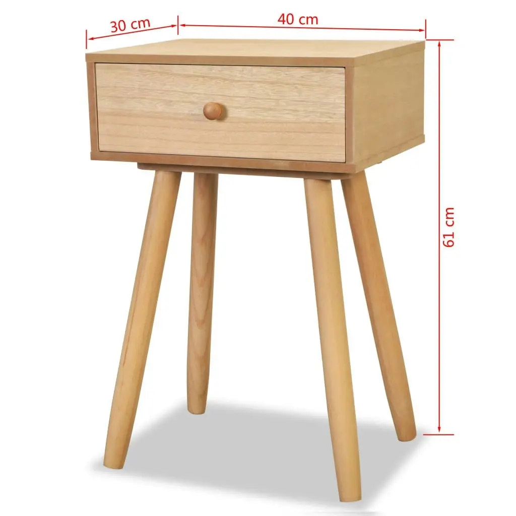 Bedside Tables 2 pcs Solid Pinewood 40x30x61 cm Brown 244742