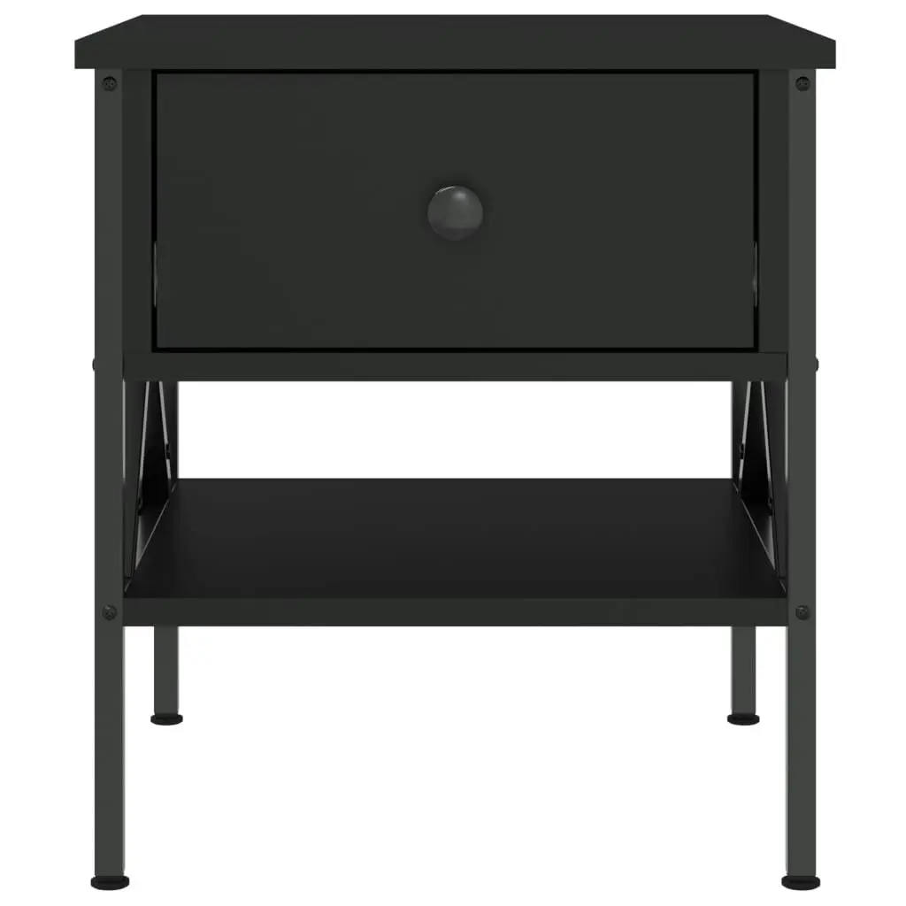 Bedside Table Black 40x42x45 cm Engineered Wood 825953