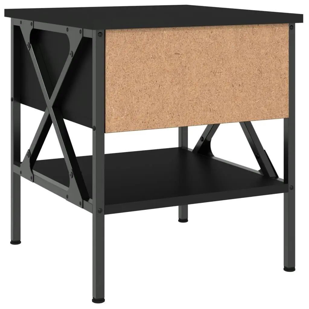 Bedside Table Black 40x42x45 cm Engineered Wood 825953