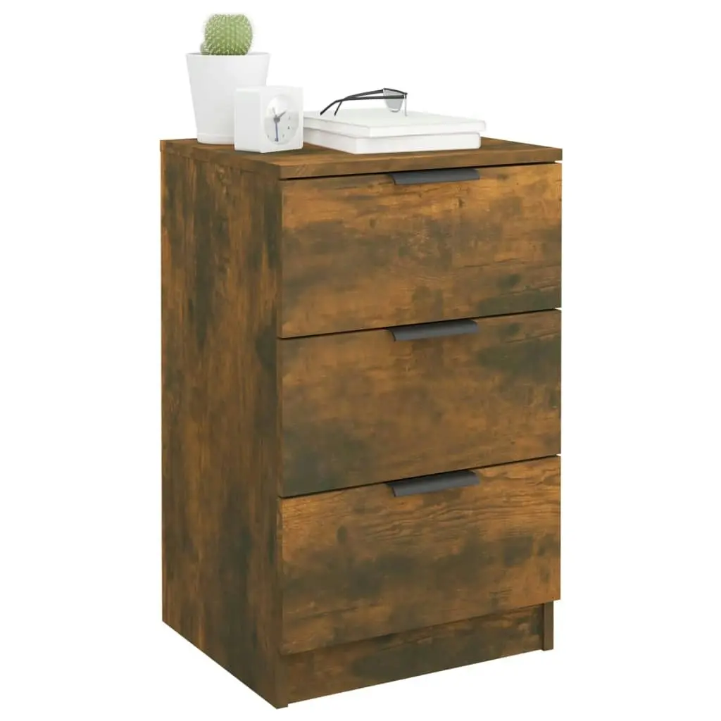 Bedside Cabinets 2 pcs Smoked Oak 40x36x65 cm 817052