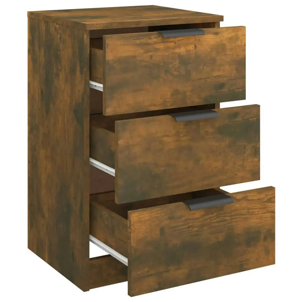 Bedside Cabinets 2 pcs Smoked Oak 40x36x65 cm 817052