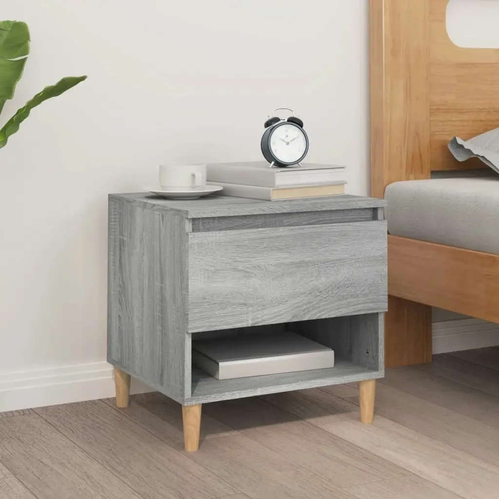 Bedside Table Grey Sonoma 50x46x50 cm Engineered Wood 819544