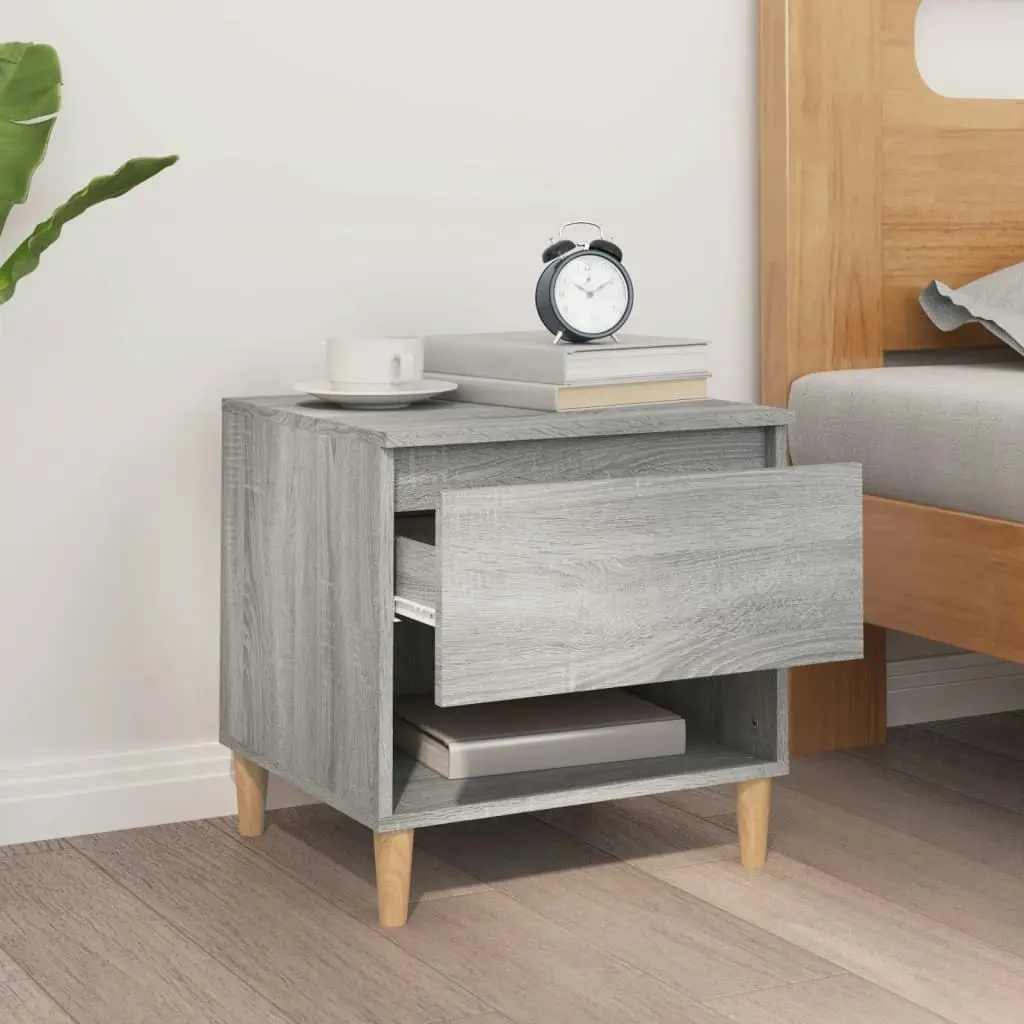 Bedside Table Grey Sonoma 50x46x50 cm Engineered Wood 819544