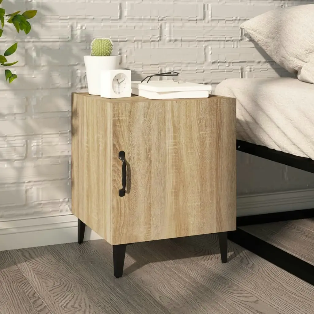 Bedside Cabinets 2 pcs Sonoma Oak Engineered Wood 812067