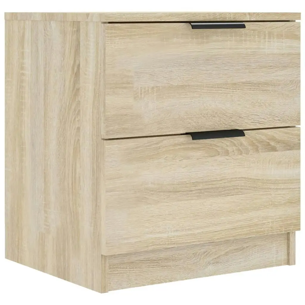 Bedside Cabinets 2 pcs Sonoma Oak Engineered Wood 811221