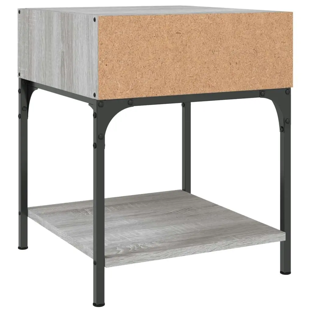 Bedside Table Grey Sonoma 40x41x50 cm Engineered Wood 825879