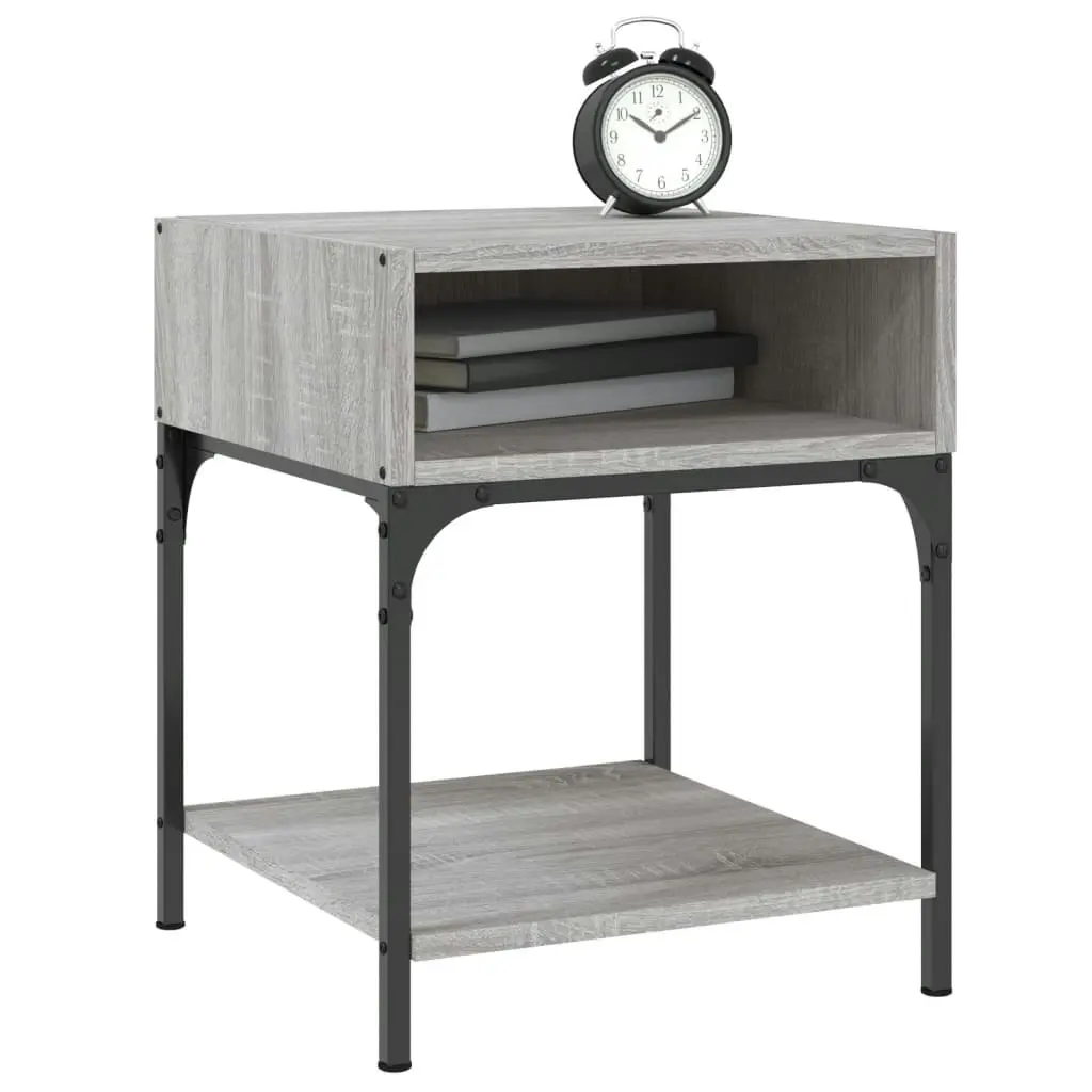 Bedside Table Grey Sonoma 40x41x50 cm Engineered Wood 825879