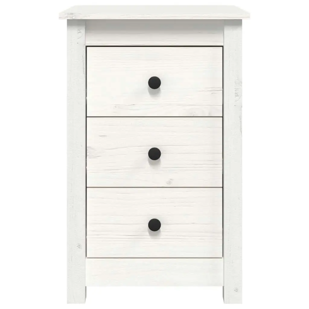 Bedside Cabinets 2 pcs White 40x35x61.5 cm Solid Wood Pine 813702