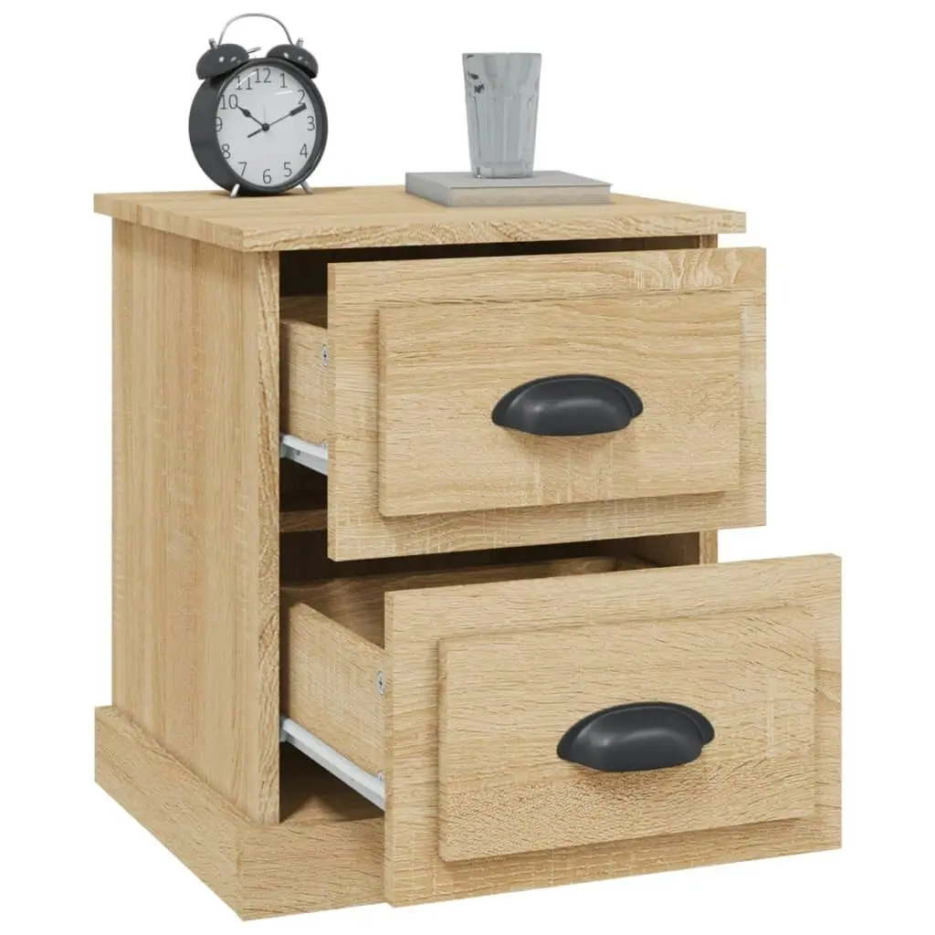 Bedside Cabinets 2 pcs Sonoma Oak 39x39x47.5 cm Engineered Wood 816151