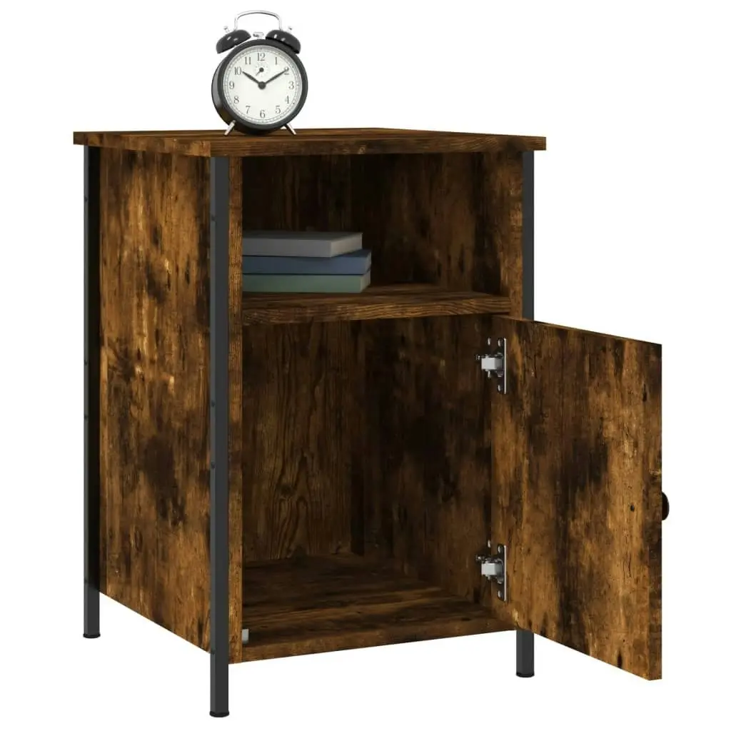 Bedside Cabinets 2 pcs Smoked Oak 40x42x60 cm Engineered Wood 825918