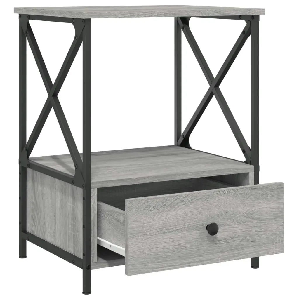 Bedside Tables 2 pcs Grey Sonoma 50x41x65 cm Engineered Wood 826090