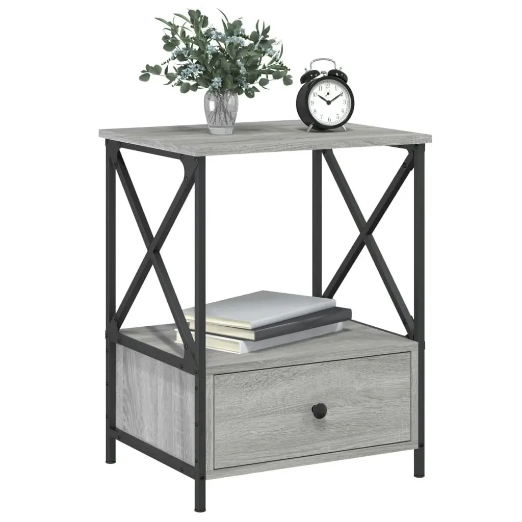 Bedside Tables 2 pcs Grey Sonoma 50x41x65 cm Engineered Wood 826090