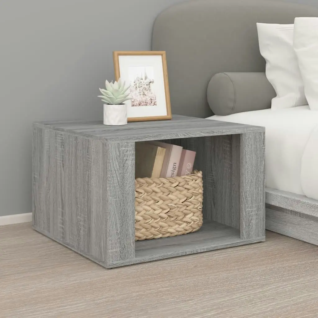 Bedside Table Grey Sonoma 57x55x36 cm Engineered Wood 816558