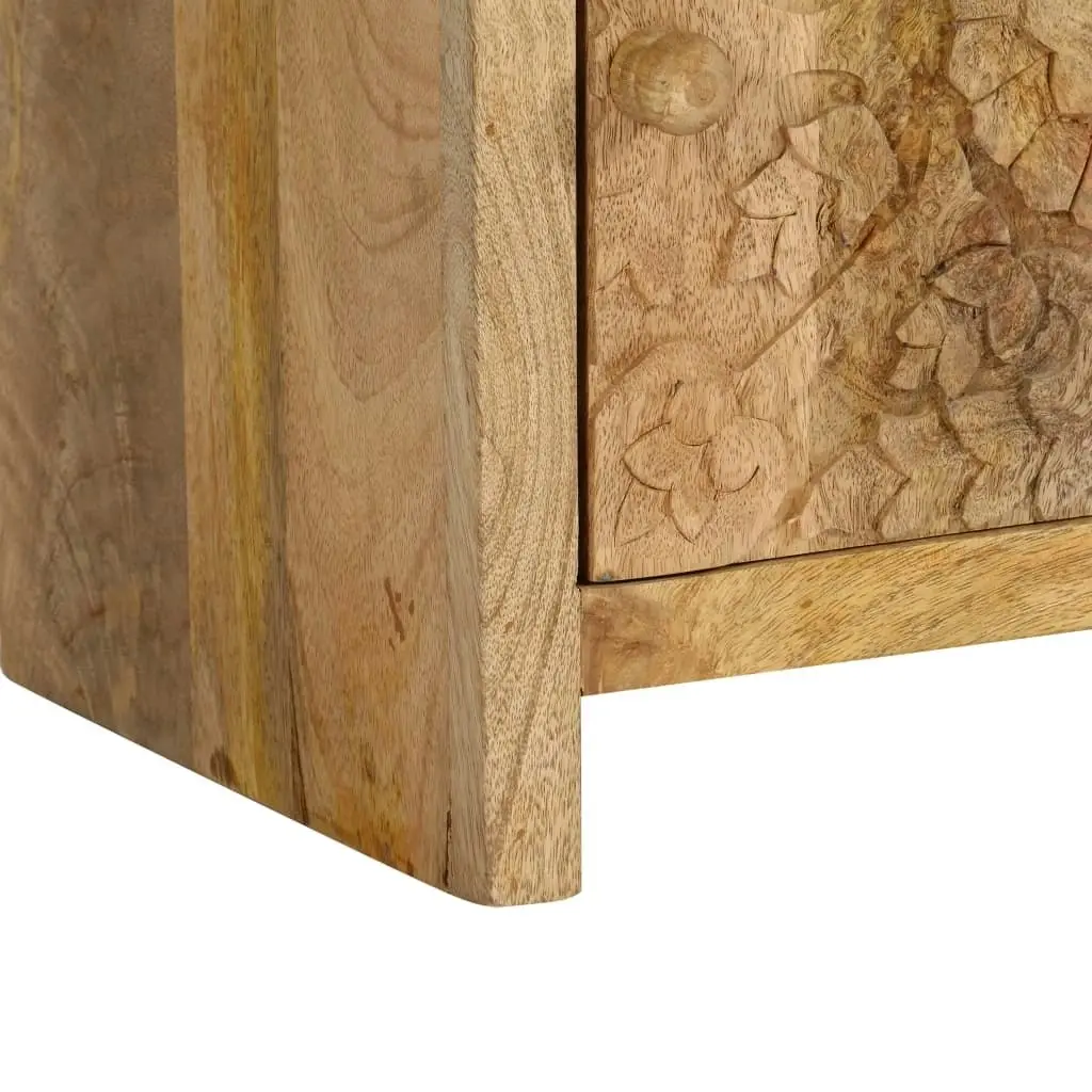 Bedside Table Solid Mango Wood 40x30x50 cm 246152