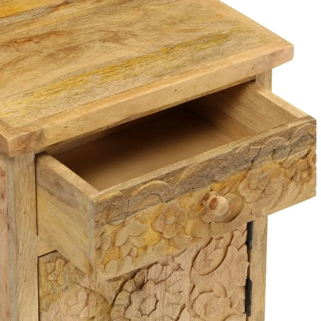 Bedside Table Solid Mango Wood 40x30x50 cm 246152