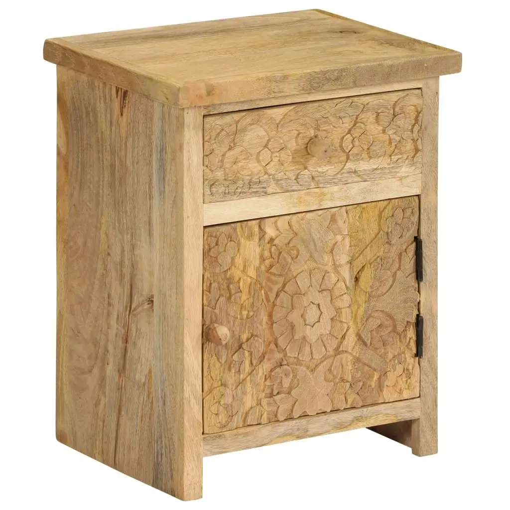 Bedside Table Solid Mango Wood 40x30x50 cm 246152