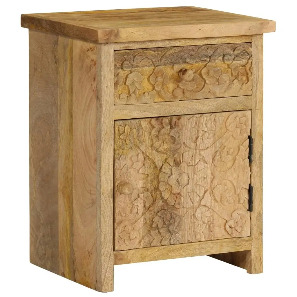 Bedside Table Solid Mango Wood 40x30x50 cm 246152