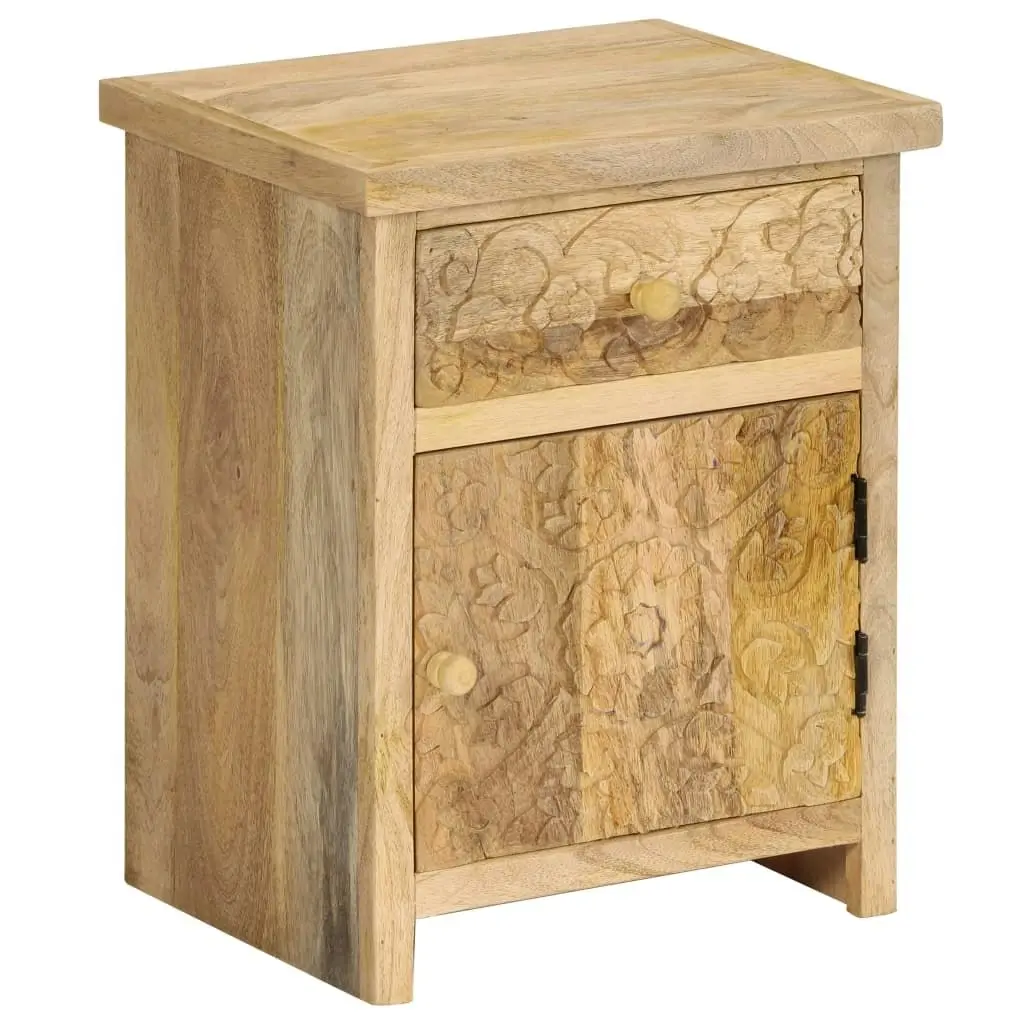 Bedside Table Solid Mango Wood 40x30x50 cm 246152