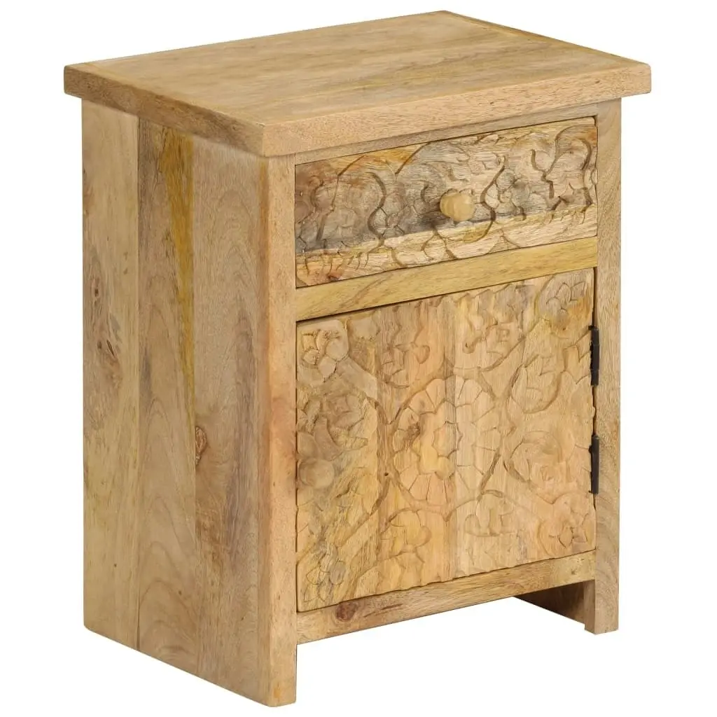 Bedside Table Solid Mango Wood 40x30x50 cm 246152