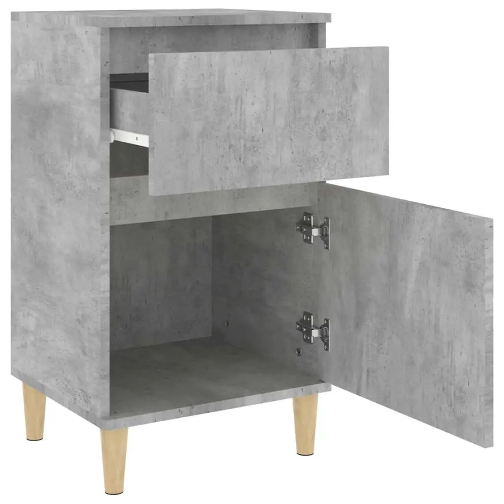 Bedside Cabinets 2 pcs Concrete Grey 40x35x70 cm 819701