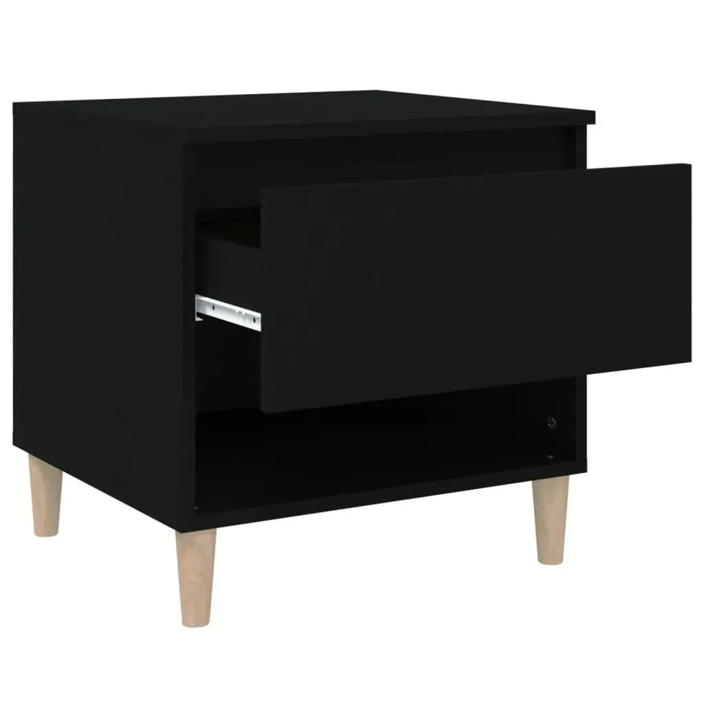 Bedside Tables 2 pcs Black 50x46x50 cm Engineered Wood 819535