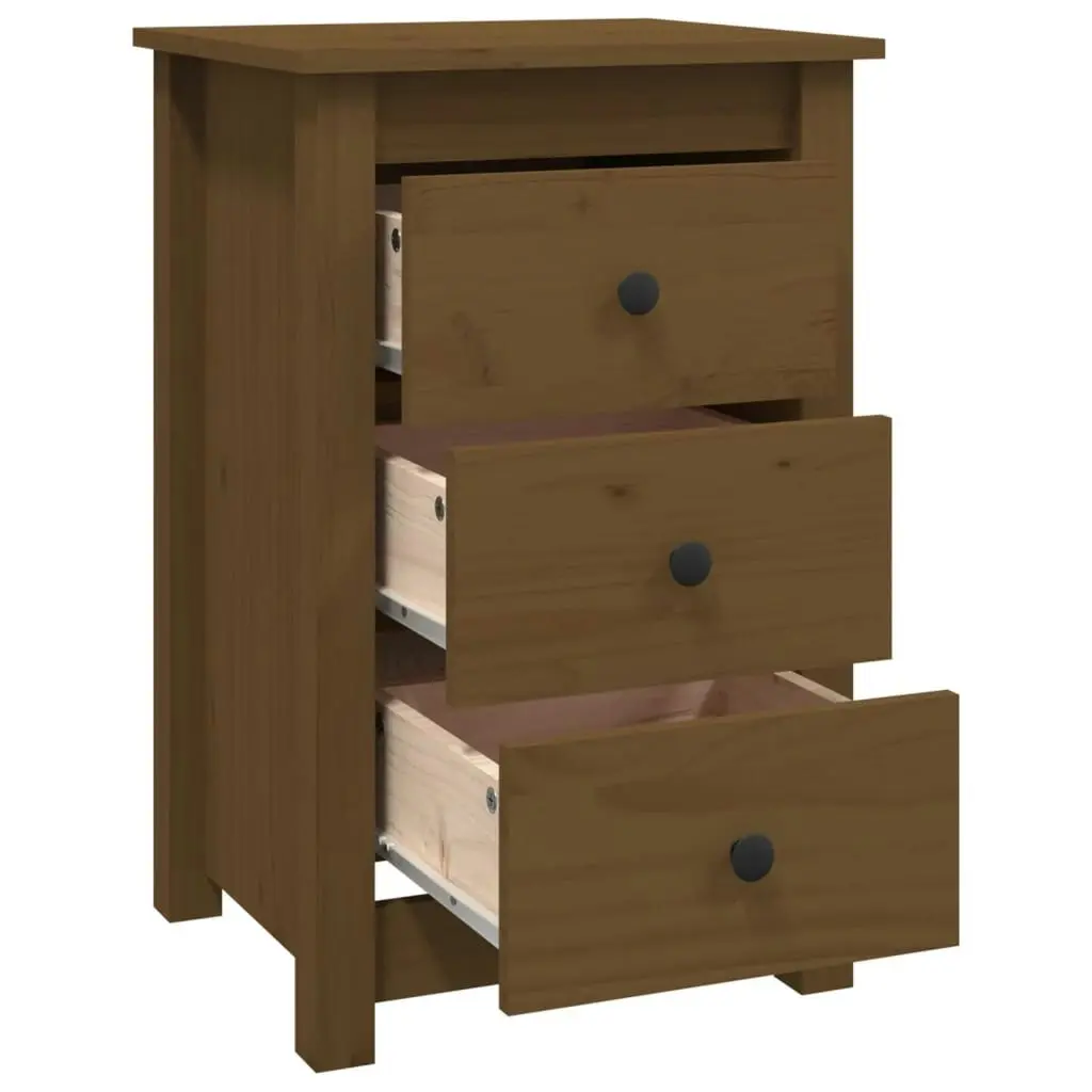 Bedside Cabinets 2 pcs Honey Brown 40x35x61.5 cm Solid Wood Pine 813706