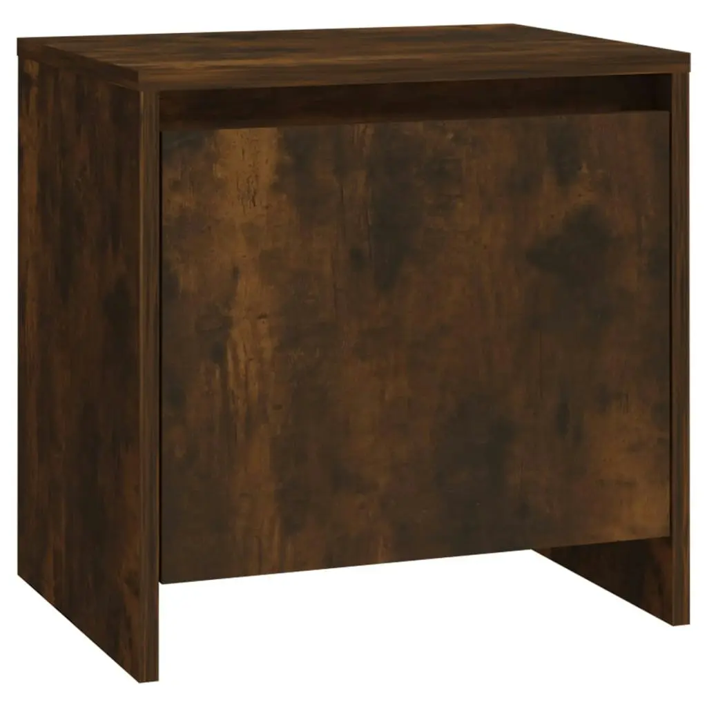 Bedside Cabinets 2 pcs Smoked Oak 45x34x44.5 cm Engineered Wood 813045