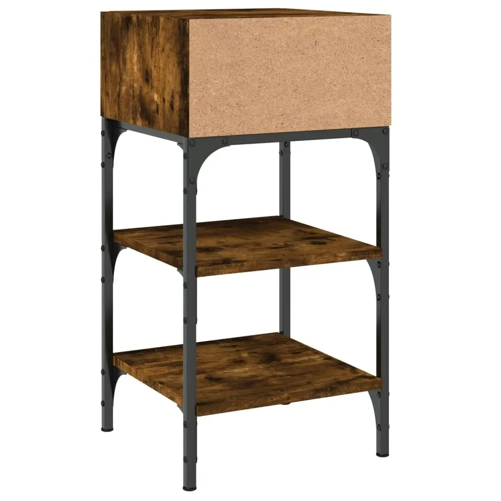 Bedside Tables 2 pcs Smoked Oak 35x34.5x70 cm Engineered Wood 825888