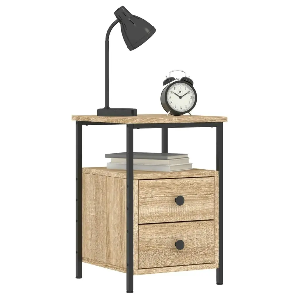 Bedside Cabinets 2 pcs Sonoma Oak 34x35.5x50 cm Engineered Wood 826016