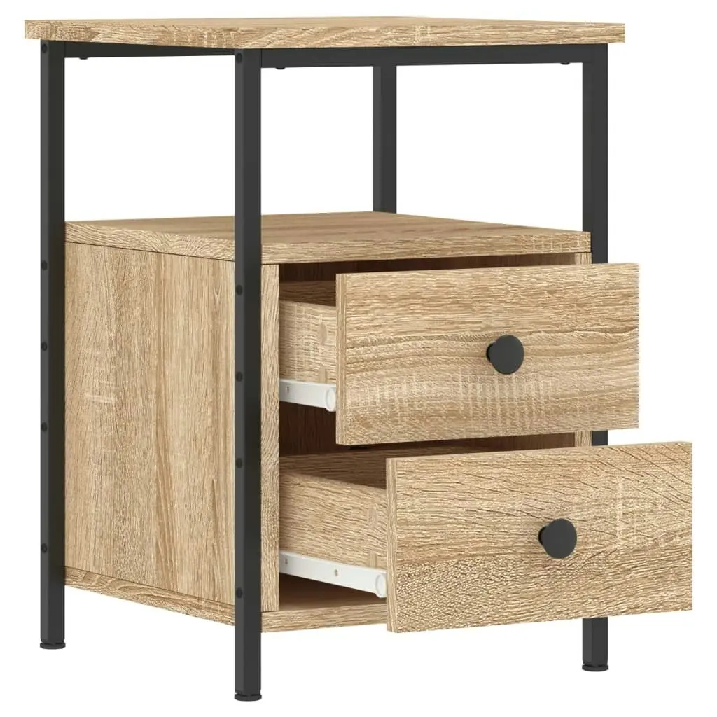 Bedside Cabinets 2 pcs Sonoma Oak 34x35.5x50 cm Engineered Wood 826016