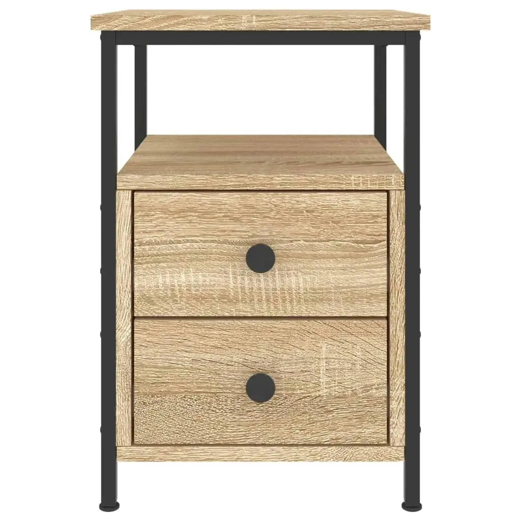 Bedside Cabinets 2 pcs Sonoma Oak 34x35.5x50 cm Engineered Wood 826016