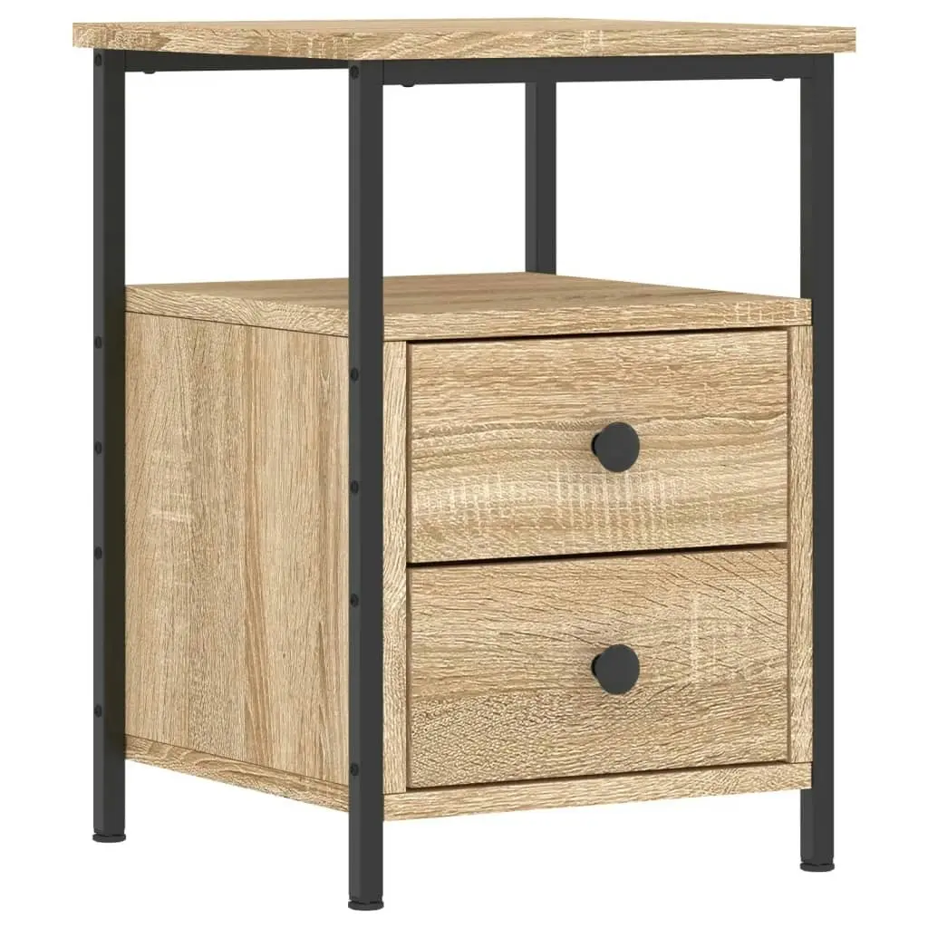 Bedside Cabinets 2 pcs Sonoma Oak 34x35.5x50 cm Engineered Wood 826016