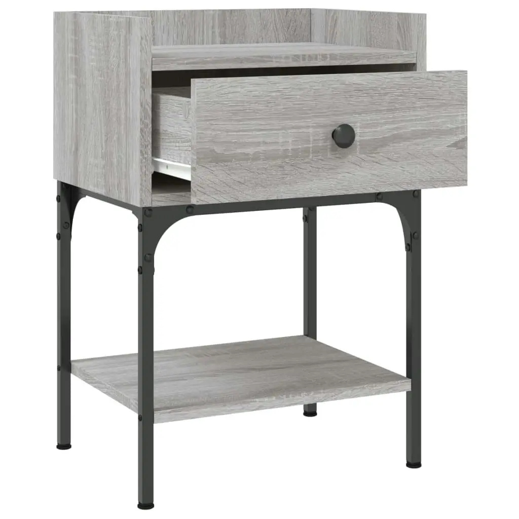 Bedside Tables 2 pcs Grey Sonoma 40.5x31x60 cm Engineered Wood 825900