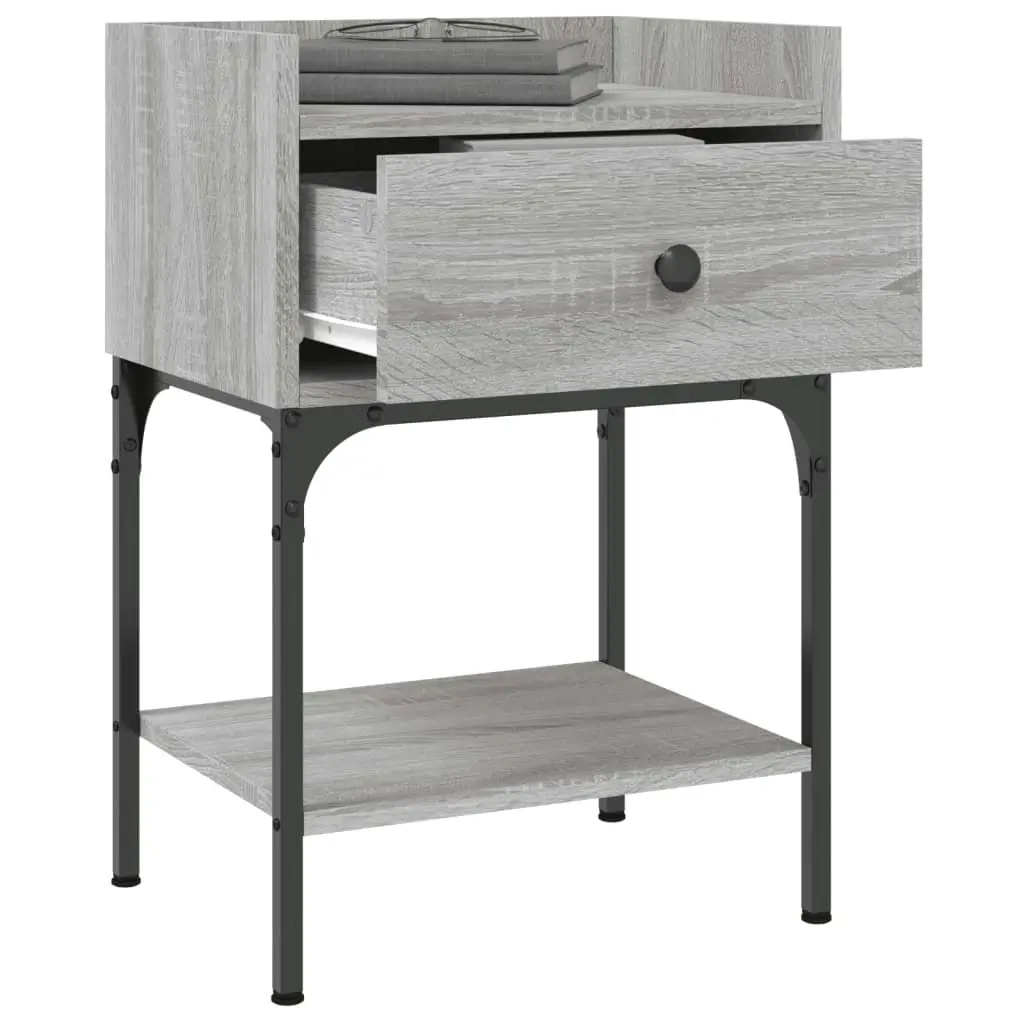 Bedside Tables 2 pcs Grey Sonoma 40.5x31x60 cm Engineered Wood 825900