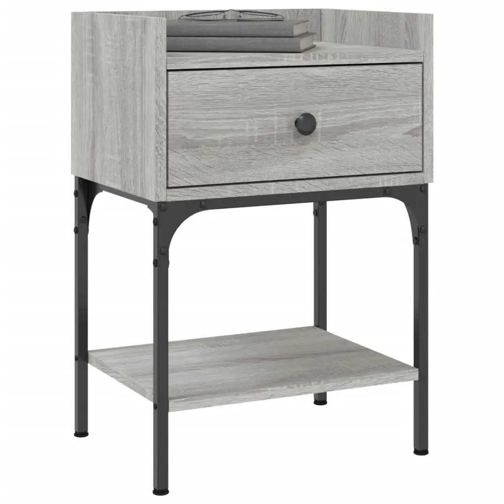 Bedside Tables 2 pcs Grey Sonoma 40.5x31x60 cm Engineered Wood 825900