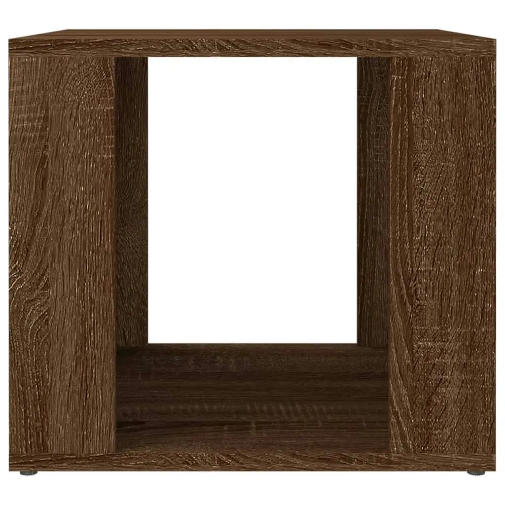 Bedside Table Brown Oak 41x40x36 cm Engineered Wood 816551