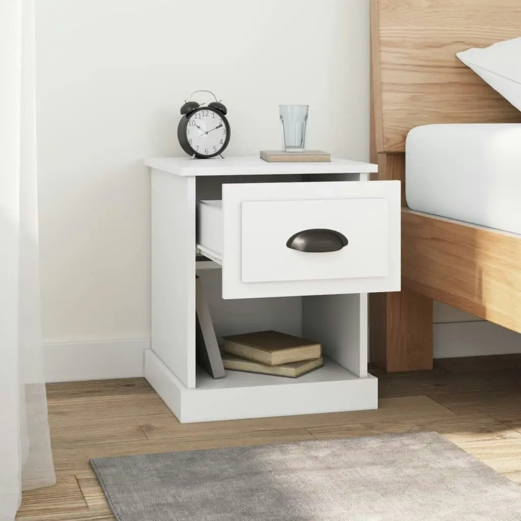 Bedside Cabinets 2 pcs White 39x39x47.5 cm Engineered Wood 816129