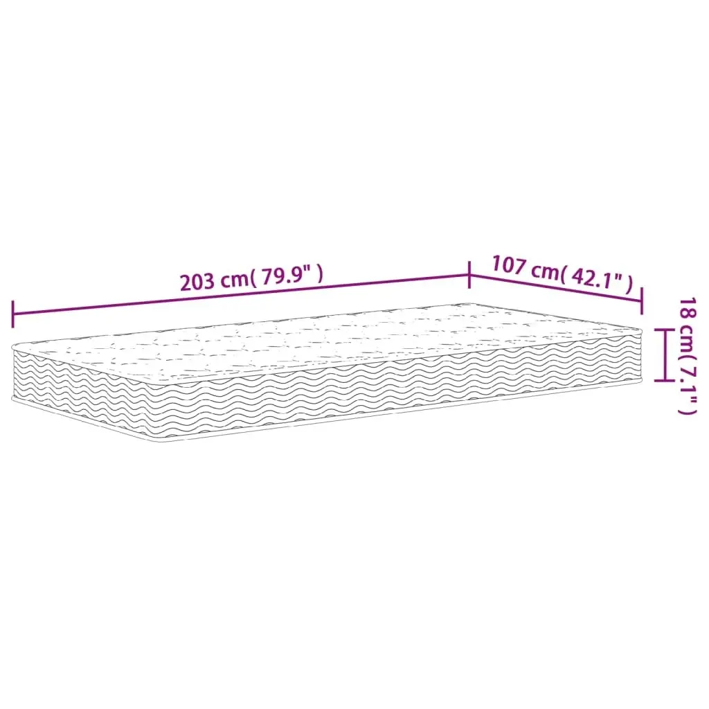 Bonnell Spring Mattress Medium 107x203 cm King Single Size 372972