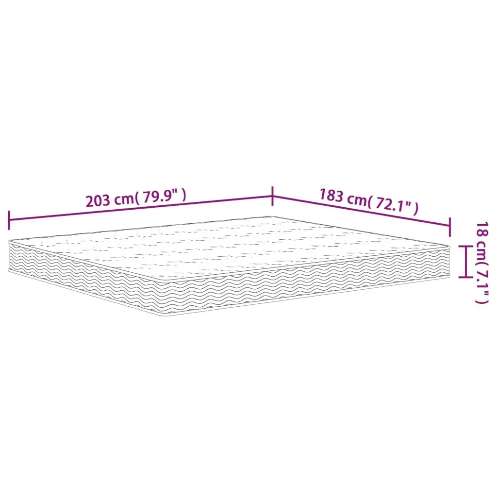 Bonnell Spring Mattress Medium 183x203 cm 3206408