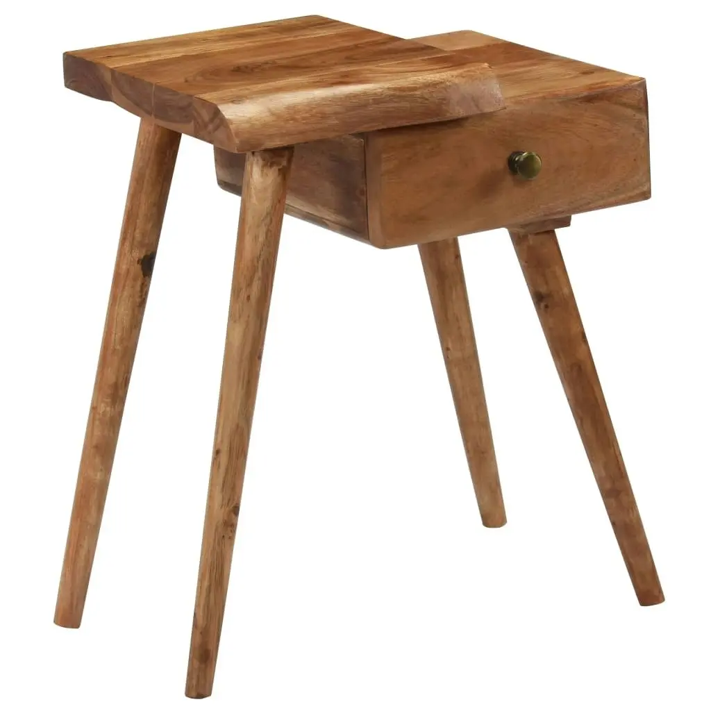 Bedside Table Solid Acacia Wood 45x32x55 cm 245662