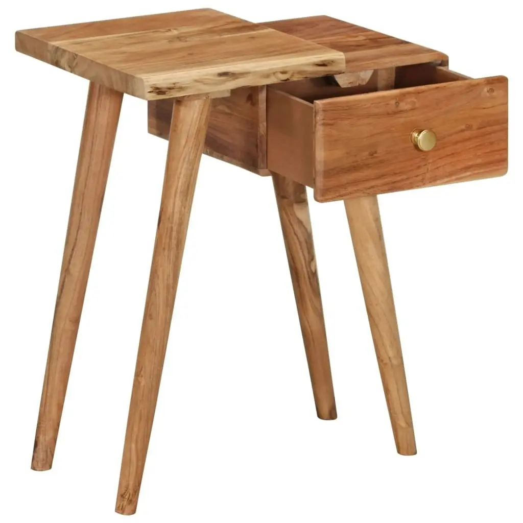 Bedside Table Solid Acacia Wood 45x32x55 cm 245662