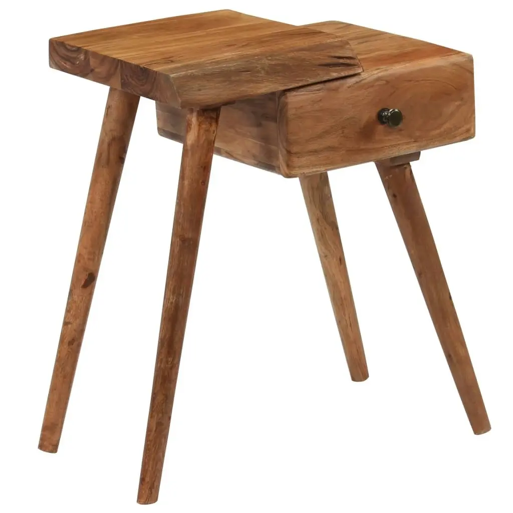 Bedside Table Solid Acacia Wood 45x32x55 cm 245662