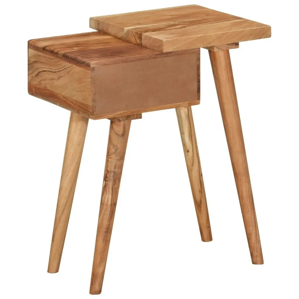 Bedside Table Solid Acacia Wood 45x32x55 cm 245662