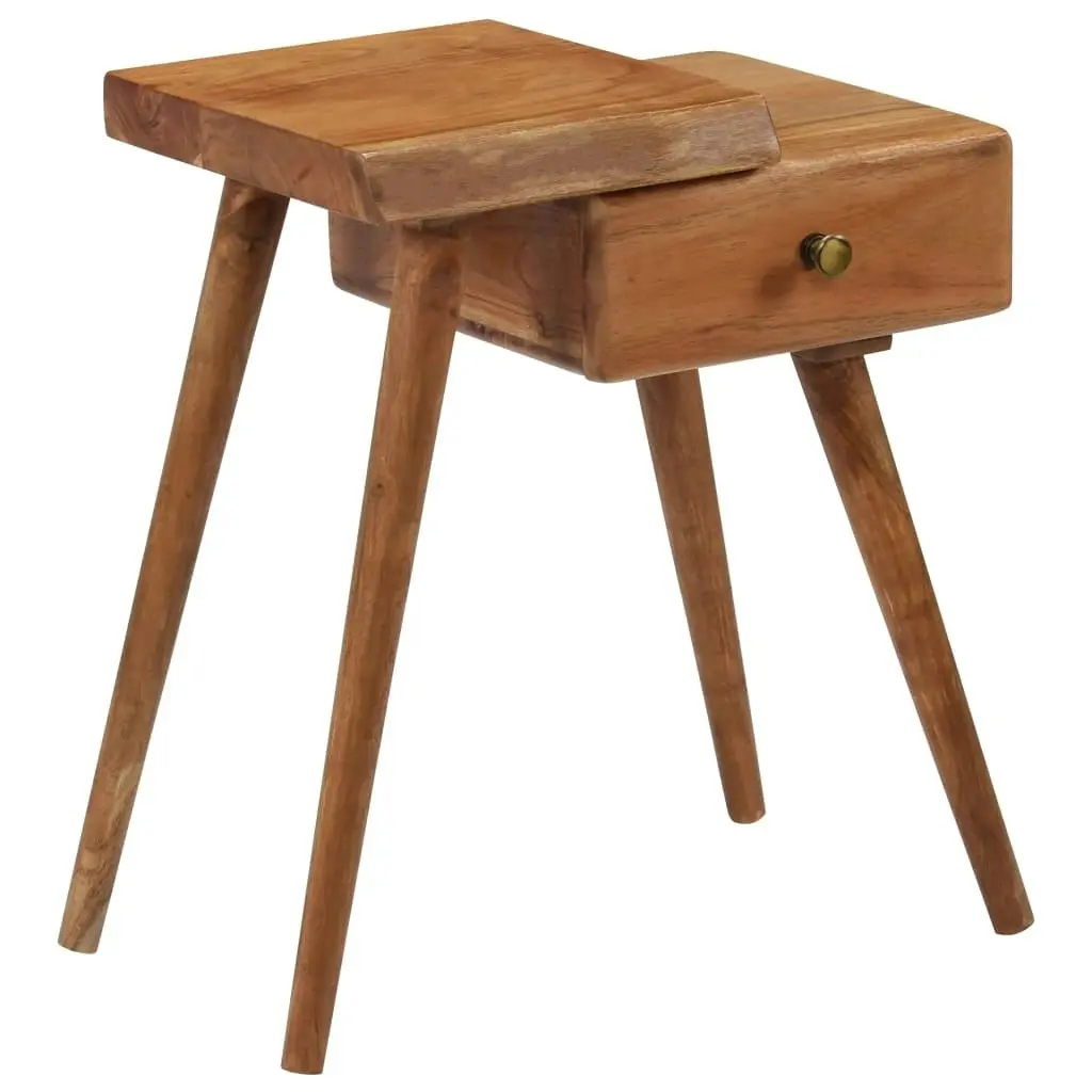 Bedside Table Solid Acacia Wood 45x32x55 cm 245662